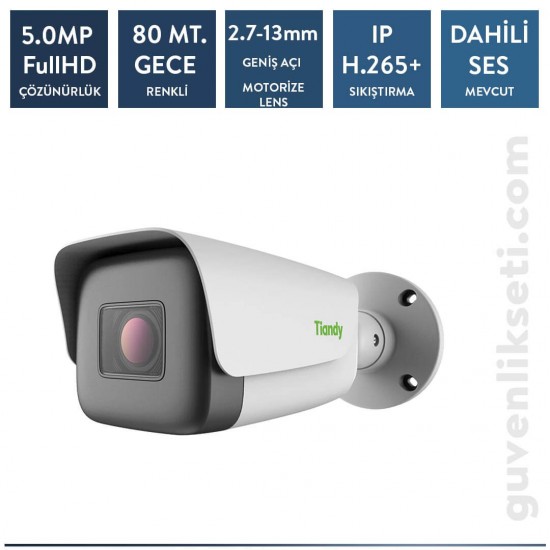 Tiandy TC-C35TS 5 MP SESLİ Starlight Motorize IP Bullet Kamera